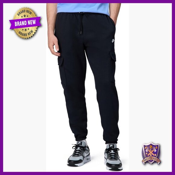 Men's Fleece Cargo Pants Comfort Fit Casual Wear